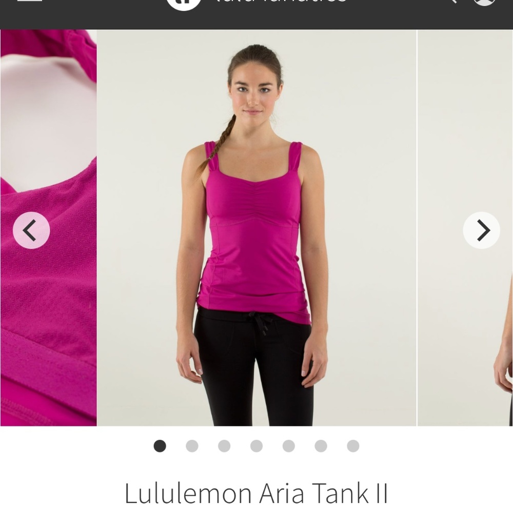 Lululemon Aria Tank II Pink/Raspberry, 8 - Picture 1 of 4